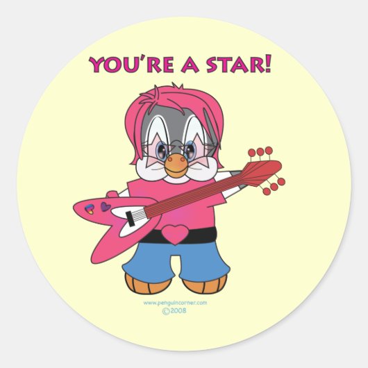 Sticker Rond Vous êtes une étoile ! (Devant)