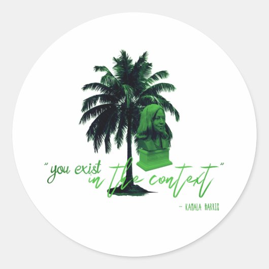 Sticker Rond Vous Existe Dans Le Contexte (Version Brat) (Devant)