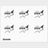 STICKER ROND VOUS FAITES MONTER MON COURS EN BOURSE (Feuille)