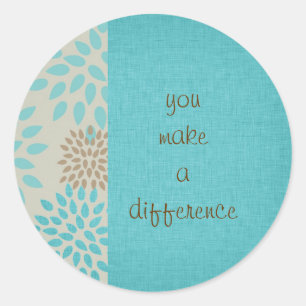 Sticker Rond Vous faites une différence