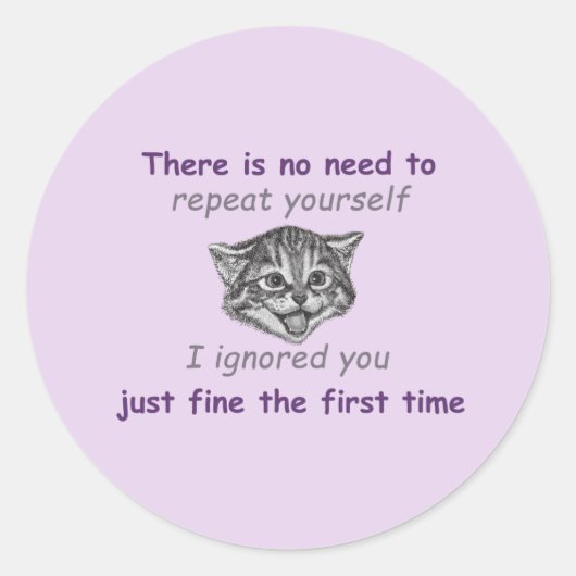 Sticker Rond Vous Ignorer (Devant)