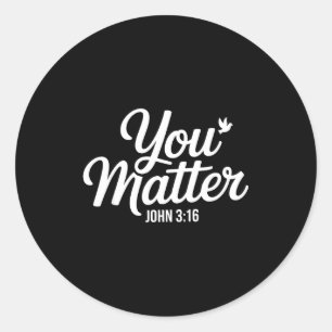 Sticker Rond Vous Jean 3 16 Verset Biblique Citation Foi Chréti