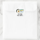 Sticker Rond Vous Maki Miso Joyeux Joyeux Pun Japonais (Sac)