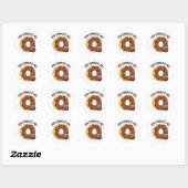 Sticker Rond Vous Me Complétez Drôle Nourriture Pun Donut (Feuille)
