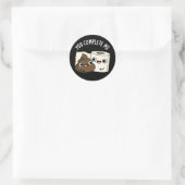 Sticker Rond Vous Me Complétez Funny Poop Pun Dark BG (Sac)