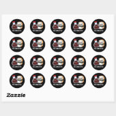 Sticker Rond Vous Me Complétez Funny Sushi Soy Sauce Pun Dark B (Feuille)
