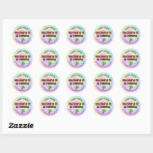 Sticker Rond Vous méritez d'être choyé Tie Dye (Feuille)