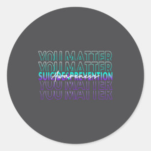 Sticker Rond Vous Mois de la sensibilisation à la prévention du
