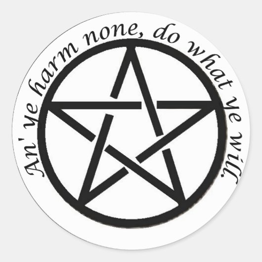 Sticker Rond vous ne nuisez à personne (Devant)