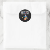 Sticker Rond Vous ne pouvez pas épeler la saucisse sans l'Améri (Sac)