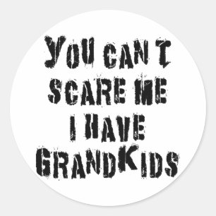 Sticker Rond Vous ne pouvez pas me faire peur J'ai des petits-e