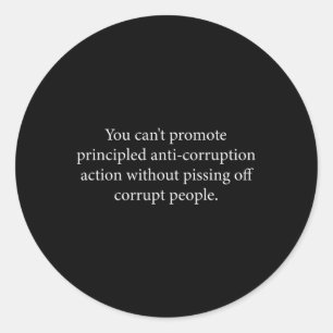 Sticker Rond Vous ne pouvez pas promouvoir une action anti-corr