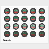 Sticker Rond vous n'êtes pas humain si vous pensez qu'un génoci (Feuille)