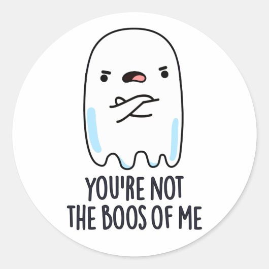 Sticker Rond Vous n'êtes pas les garçons de moi drôle jeu de fa (Devant)