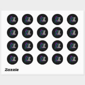Sticker Rond Vous n'êtes pas seul - Mois de la sensibilisation (Feuille)