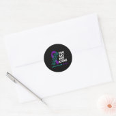 Sticker Rond Vous n'êtes pas seul - Mois de la sensibilisation (Enveloppe)