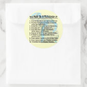 Sticker Rond Vous pourriez être un Michigander si : (Sac)