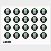 Sticker Rond Vous Pouvez Compter Sur Moi Drôle Calculateur Pun  (Feuille)
