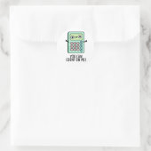 Sticker Rond Vous Pouvez Compter Sur Moi Funky Calculator Pun (Sac)