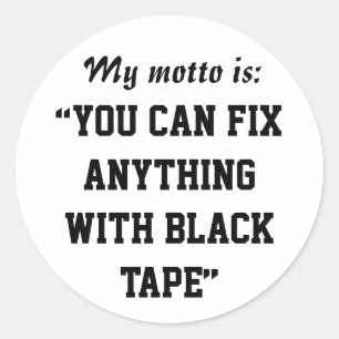 Sticker Rond Vous Pouvez Corriger Tout Avec Une Bande Noire