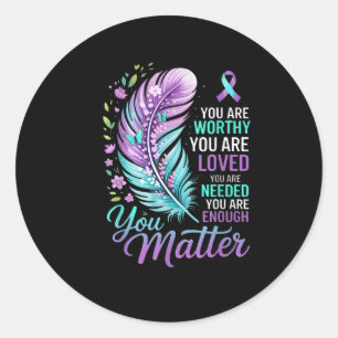 Sticker Rond Vous Prévention du suicide Sensibilisation à la sa
