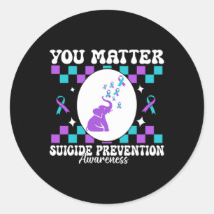 Sticker Rond Vous Problème Prévention Suicide Sensibilisation F