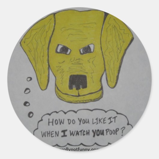 Sticker Rond Vous Regarder (Devant)