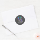 Sticker Rond Vous Ruban de la conscience de la prévention du su (Enveloppe)