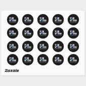 Sticker Rond Vous Ruban Violet Sarcelle de Sensibilisation à la (Feuille)