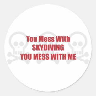 Sticker Rond Vous salissez avec le parachutisme que vous