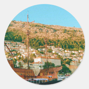Sticker Rond Voyage à Dubrovnik Croatie