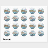 Sticker Rond Voyage à St. Ives Cornwall Angleterre (Feuille)