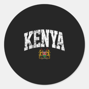 Sticker Rond Voyage au Kenya Vacances Kenya Maison Kenya Ami Gi