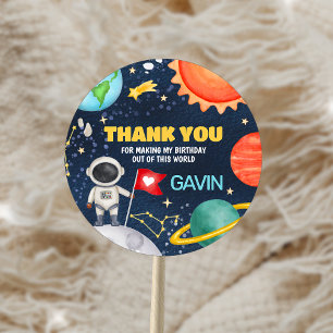 Sticker Rond Voyage autour du Soleil Extérieur Anniversaire