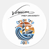 Sticker Rond Voyage Croisière Marchandises (Devant)
