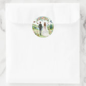 Sticker Rond Voyage d'amour éternel (Sac)