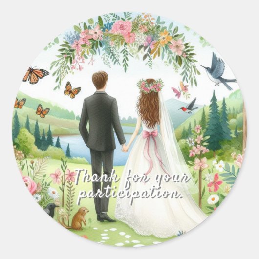 Sticker Rond Voyage d'amour éternel (Devant)