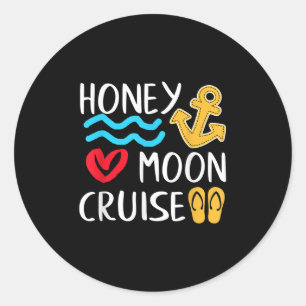 Sticker Rond Voyage de croisière de lune de miel Couples Great 