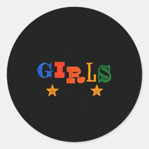 Sticker Rond Voyage de filles au Costa Rica, joli Costa Rica as