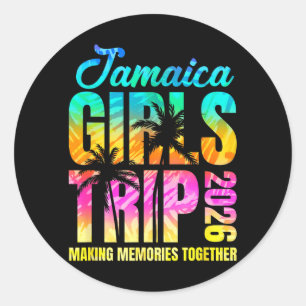 Sticker Rond Voyage de filles en Jamaïque 2026 Week-end de vaca