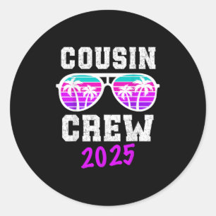 Sticker Rond Voyage d'équipage Cousin 2025 Semaine de réunion f