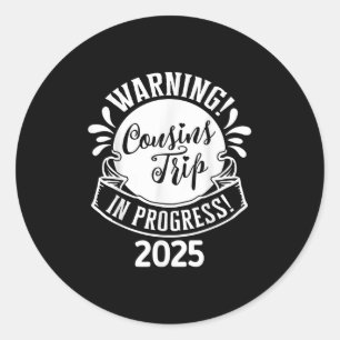 Sticker Rond Voyage d'équipage Cousin 2025 Semaine de réunion f