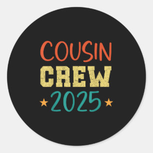 Sticker Rond Voyage d'équipage Cousin 2025 Semaine de réunion f