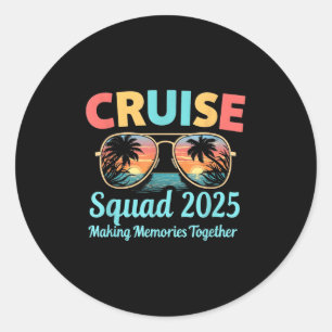 Sticker Rond Voyage d'été pour l'équipe de croisière 2025 pour