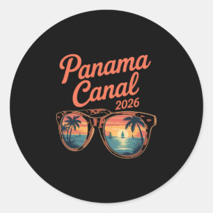 Sticker Rond Voyage en famille entre amis dans le canal de Pana