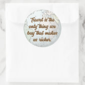 Sticker Rond Voyage est la seule Chose citation avec la carte d (Sac)