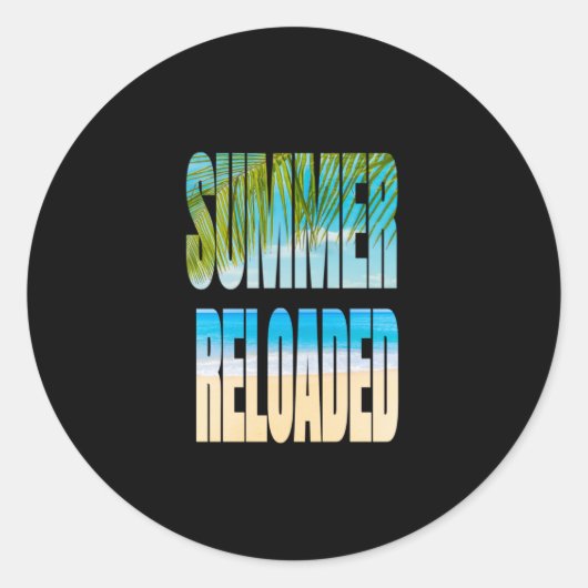 Sticker Rond Voyage - Été rechargé - Chemise de vacances (Devant)