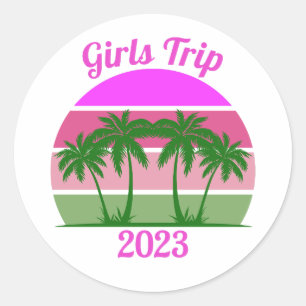 Sticker Rond Voyage Filles 2023
