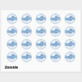 Sticker Rond VOYAGE-Islande (Feuille)