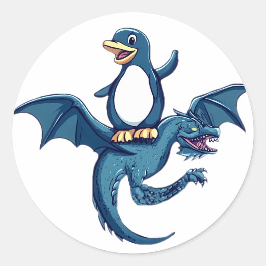 Sticker Rond Voyage Linux (Devant)